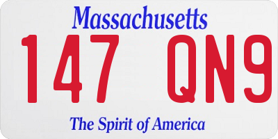 MA license plate 147QN9