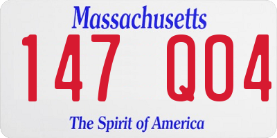 MA license plate 147QO4