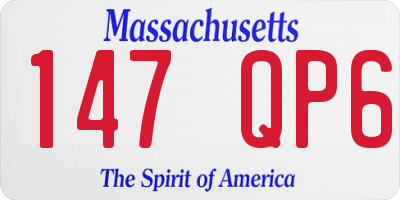 MA license plate 147QP6