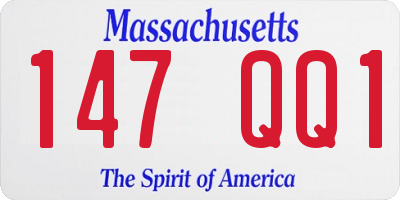 MA license plate 147QQ1