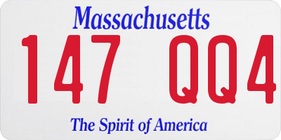 MA license plate 147QQ4
