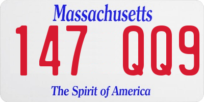 MA license plate 147QQ9