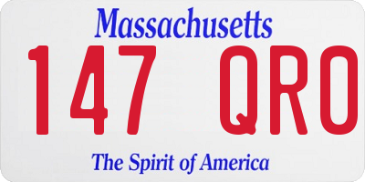 MA license plate 147QR0