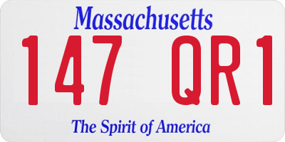MA license plate 147QR1