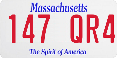 MA license plate 147QR4