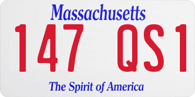 MA license plate 147QS1
