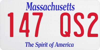 MA license plate 147QS2