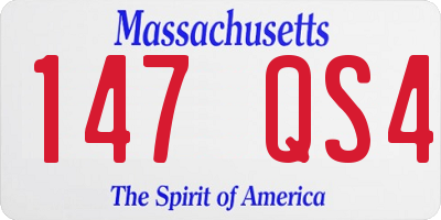 MA license plate 147QS4