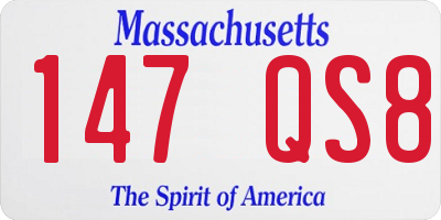 MA license plate 147QS8