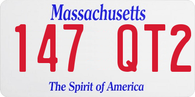 MA license plate 147QT2