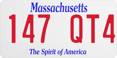 MA license plate 147QT4