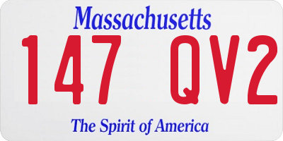 MA license plate 147QV2