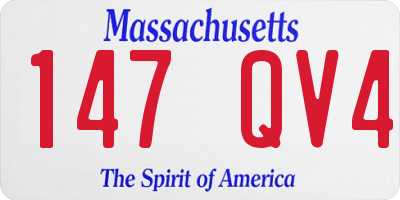 MA license plate 147QV4