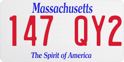 MA license plate 147QY2