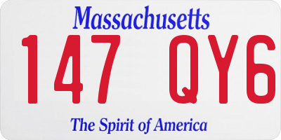 MA license plate 147QY6