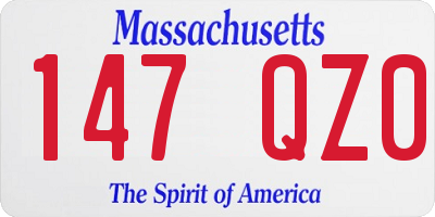 MA license plate 147QZ0