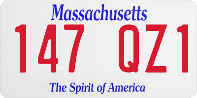 MA license plate 147QZ1