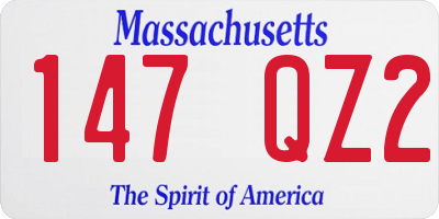 MA license plate 147QZ2