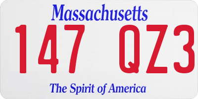 MA license plate 147QZ3