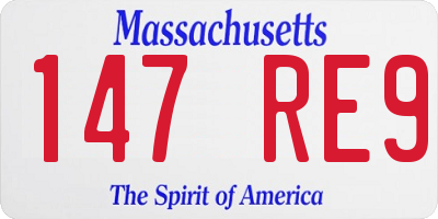 MA license plate 147RE9