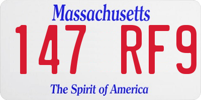 MA license plate 147RF9
