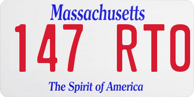 MA license plate 147RT0