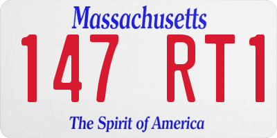 MA license plate 147RT1