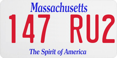 MA license plate 147RU2