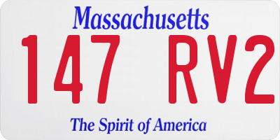 MA license plate 147RV2