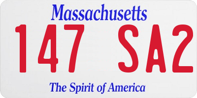 MA license plate 147SA2