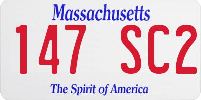 MA license plate 147SC2