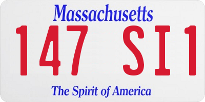 MA license plate 147SI1