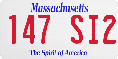 MA license plate 147SI2
