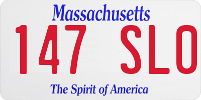 MA license plate 147SL0