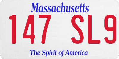 MA license plate 147SL9