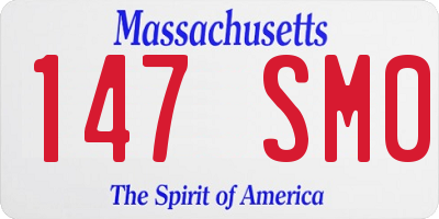 MA license plate 147SM0