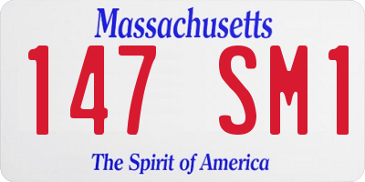 MA license plate 147SM1