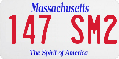 MA license plate 147SM2