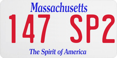 MA license plate 147SP2