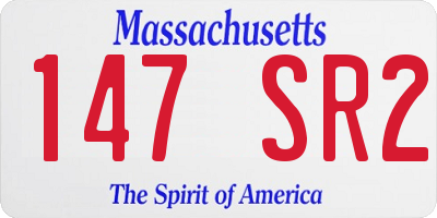 MA license plate 147SR2