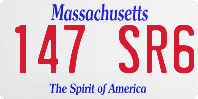 MA license plate 147SR6