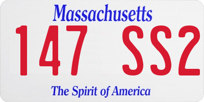 MA license plate 147SS2