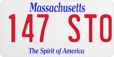 MA license plate 147ST0