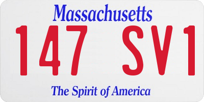 MA license plate 147SV1