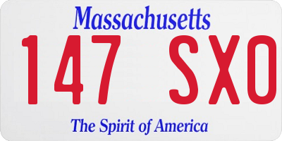 MA license plate 147SX0