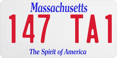 MA license plate 147TA1