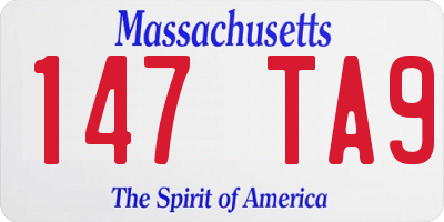 MA license plate 147TA9