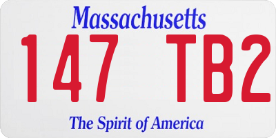 MA license plate 147TB2
