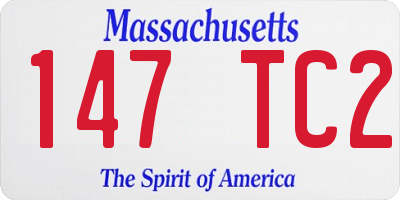 MA license plate 147TC2