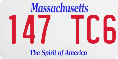 MA license plate 147TC6
